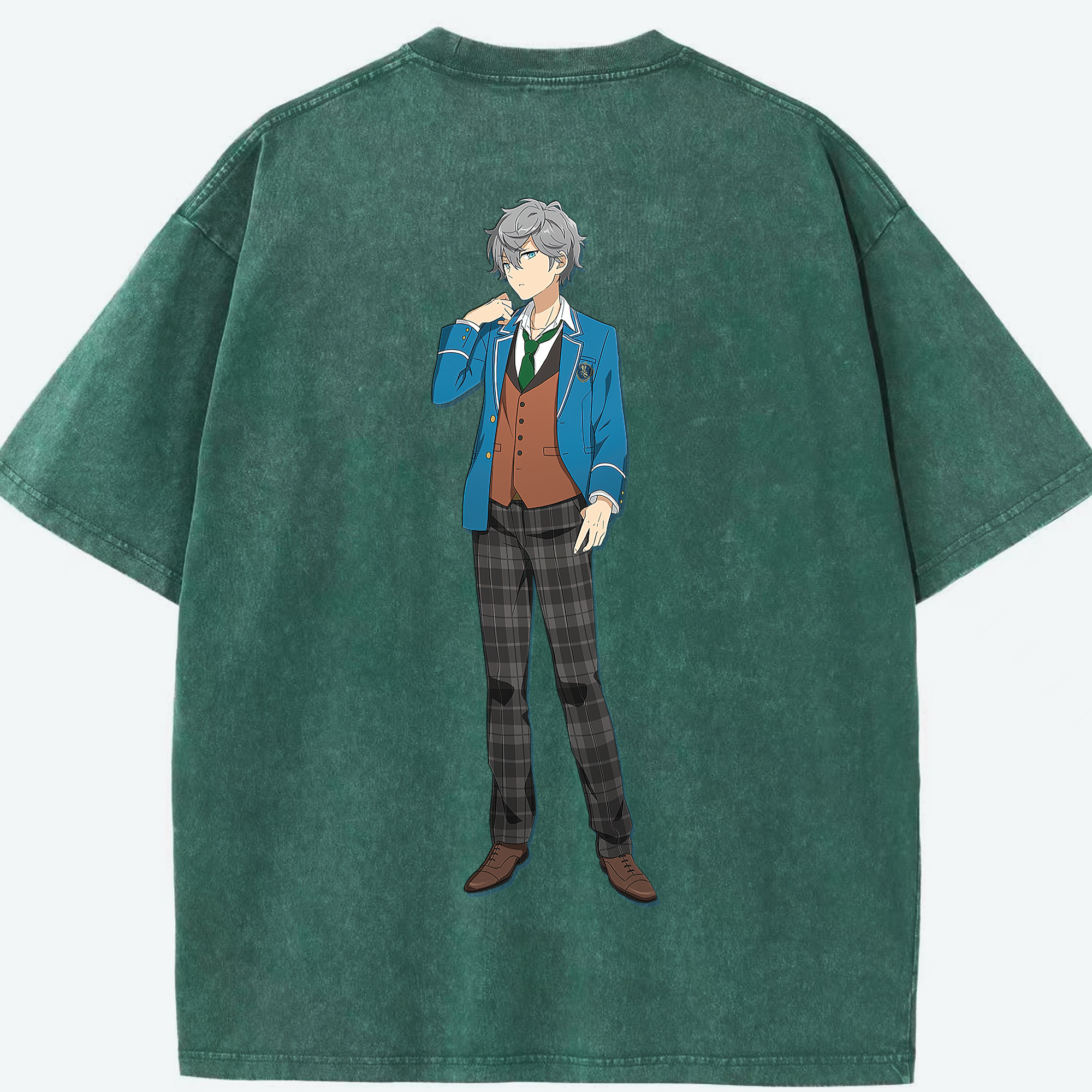 （画像用） あんさんぶるスターズ! Ensemble Stars 綿100% ヴィンテージ風 半袖Tシャツ（背面プリント）
